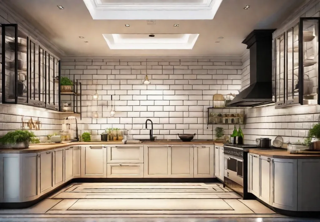 A conceptual image highlighting the energysaving benefits of smart kitchen lighting with