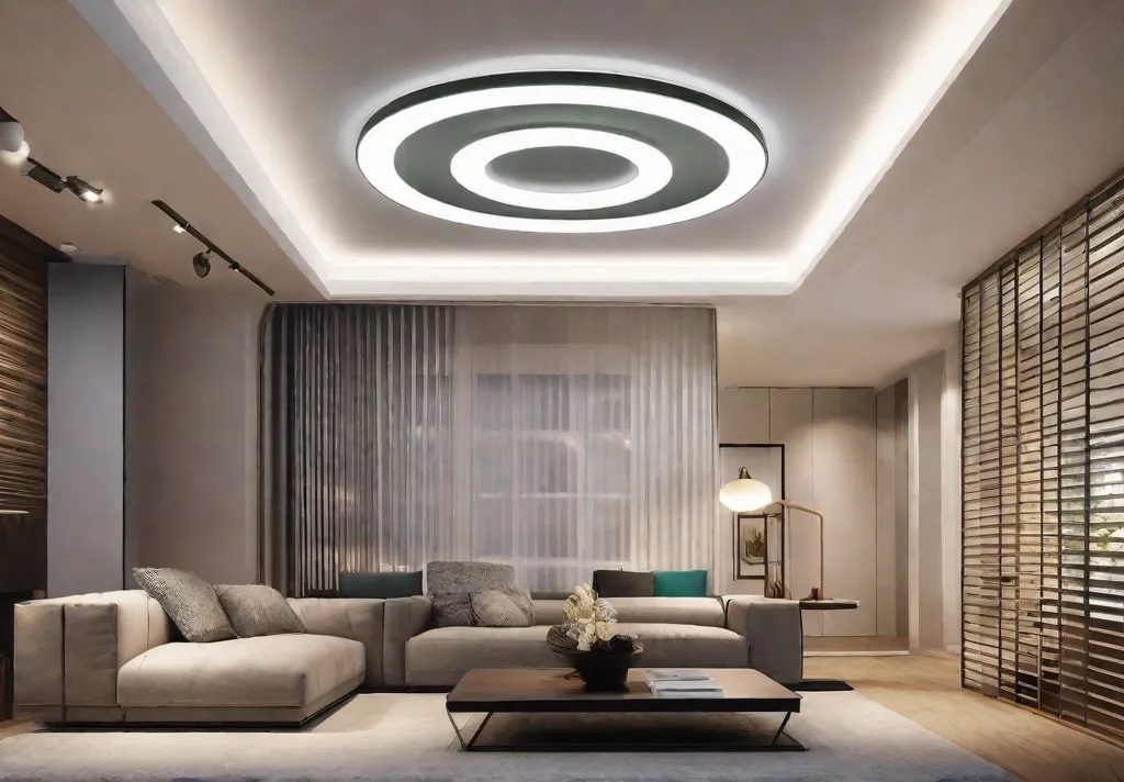 A detailed view of the installation process for voiceactivated ceiling lights including
