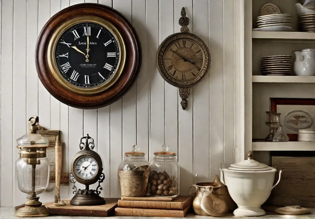 A display of family heirlooms and vintage finds