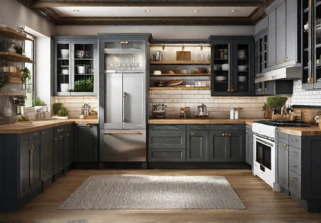 A dynamic family kitchen featuring a central organization station with a shared