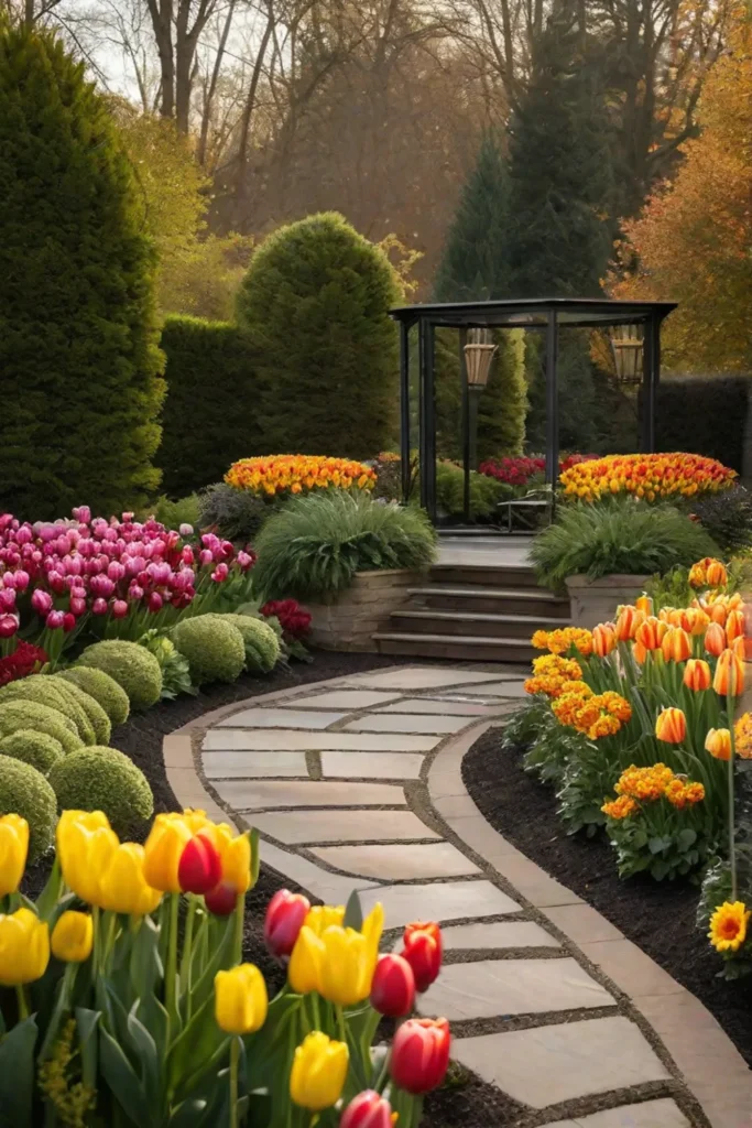 A seasonal highlight garden featuring a curated selection of bulbs annuals and_resized