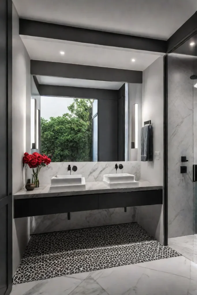 Bathroom with ambient lighting