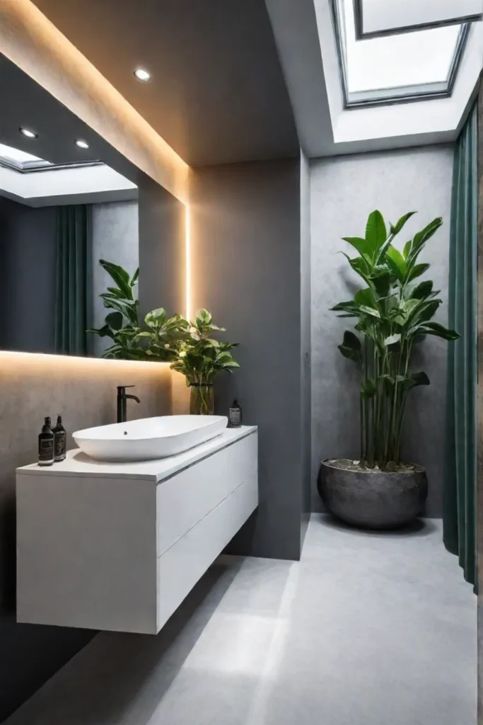 Bathroom with ecofriendly features