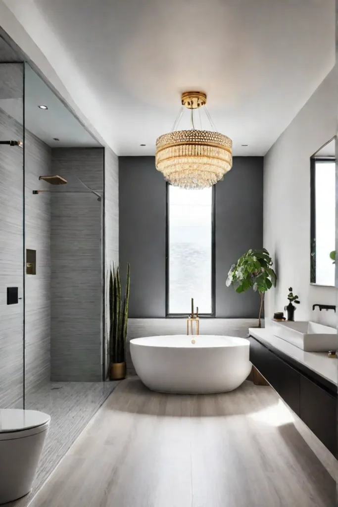 Bathroom with innovative lighting design