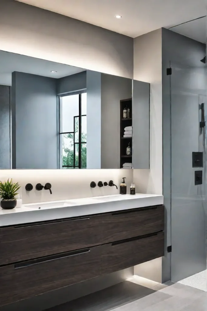 Bathroom with minimalist and elegant design