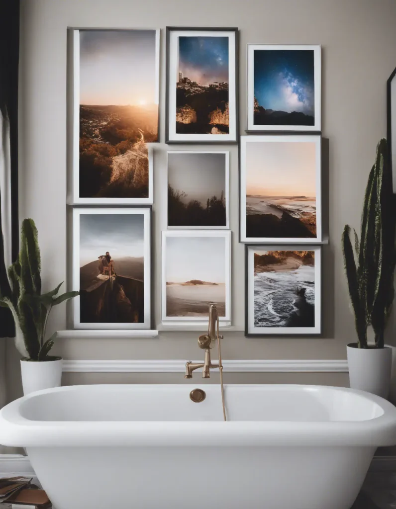 Creating a gallery wall in your bathroom