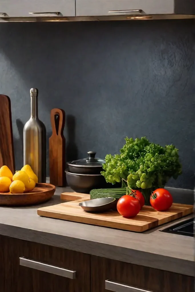 Decorative cutting board or kitchen utensils on display