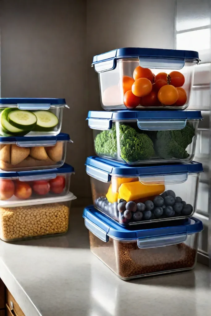 Stackable food storage containers