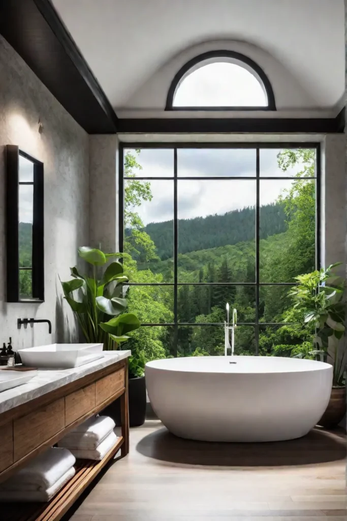 Sustainable and natural bathroom decor