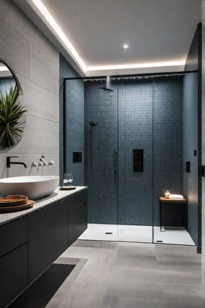 Bathroom with open shower concept