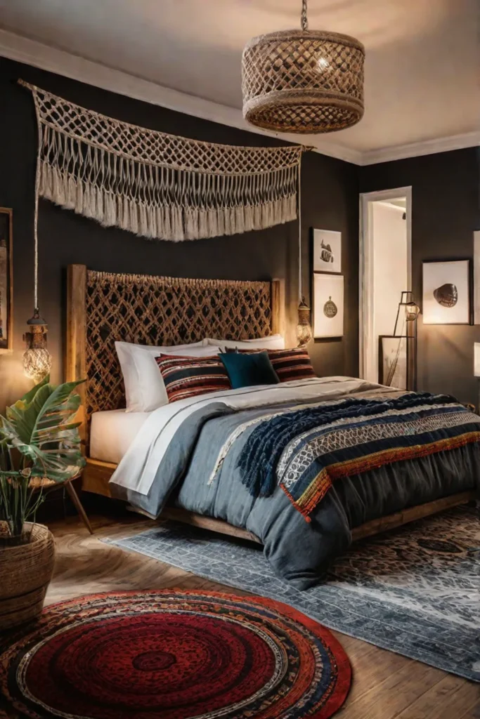Bohemianinspired cozy bedroom