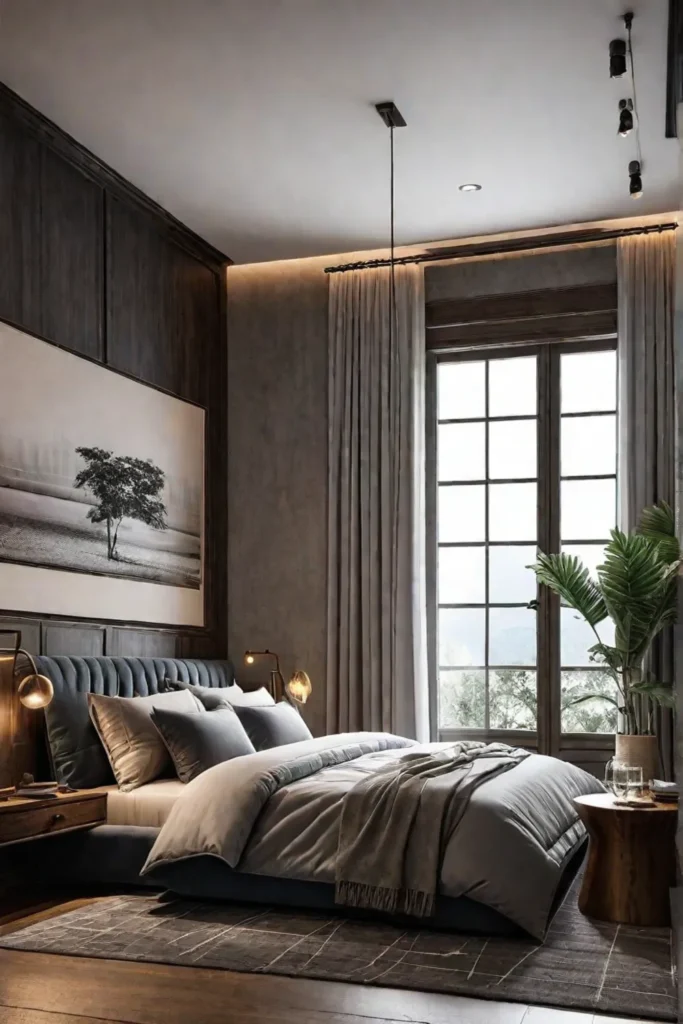 Cozy and relaxing rusticmodern bedroom