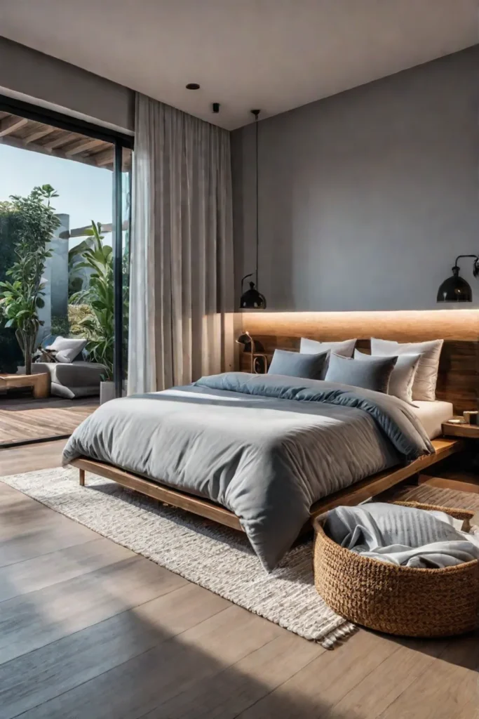 Cozy bedroom with petfriendly decor
