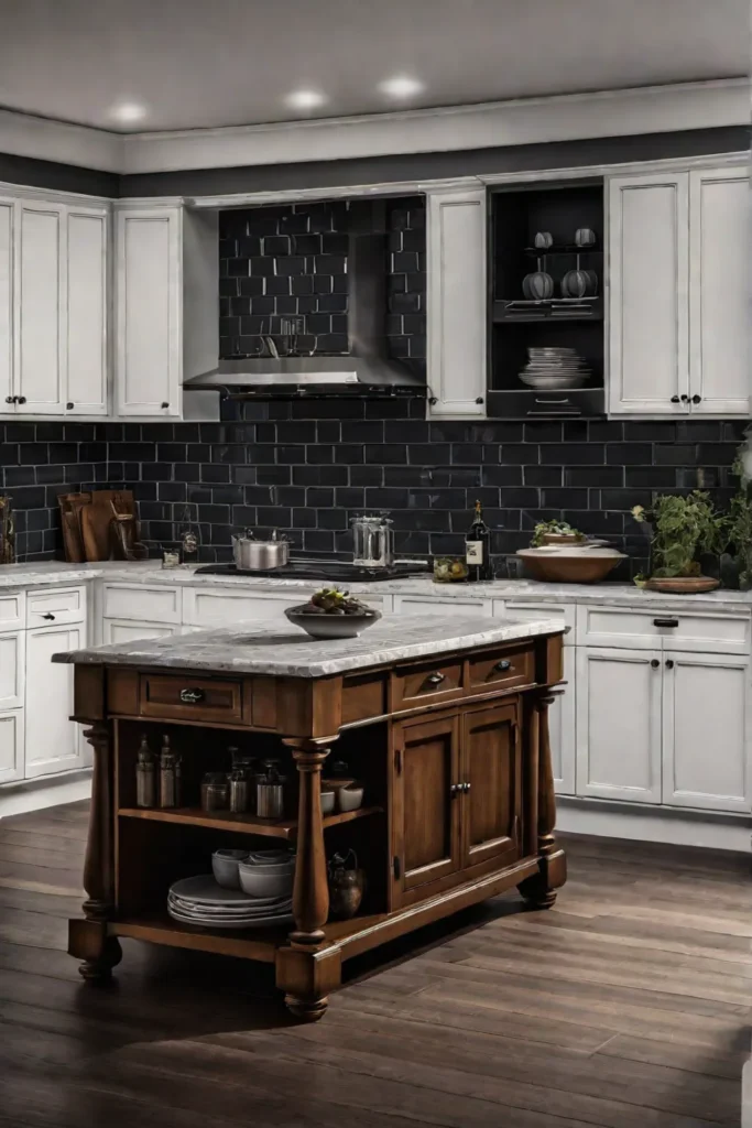 Furniturestyle cabinets with decorative elements