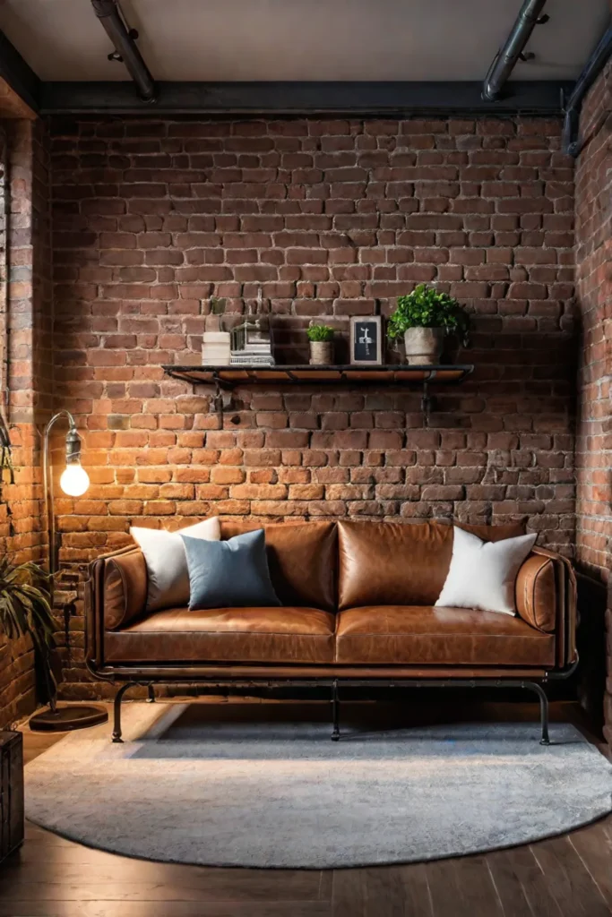 Industrial living room with multifunctional furniture