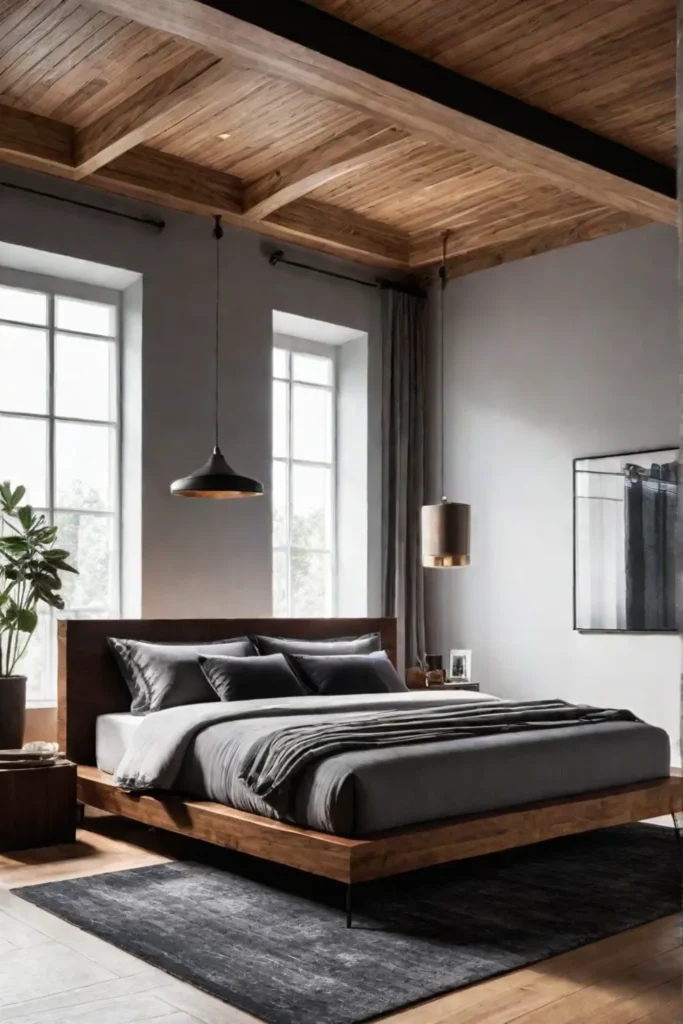 Modern bedroom that is perfect for a couple