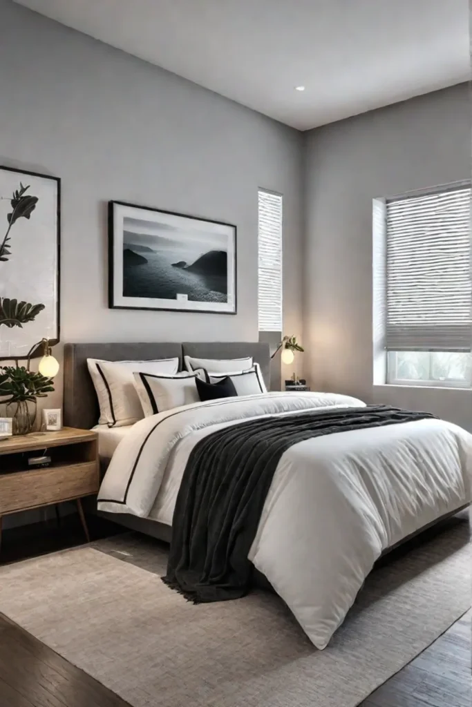Modern bedroom with cohesive design and harmonious ambiance