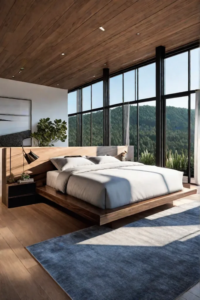 Modern bedroom with indooroutdoor living