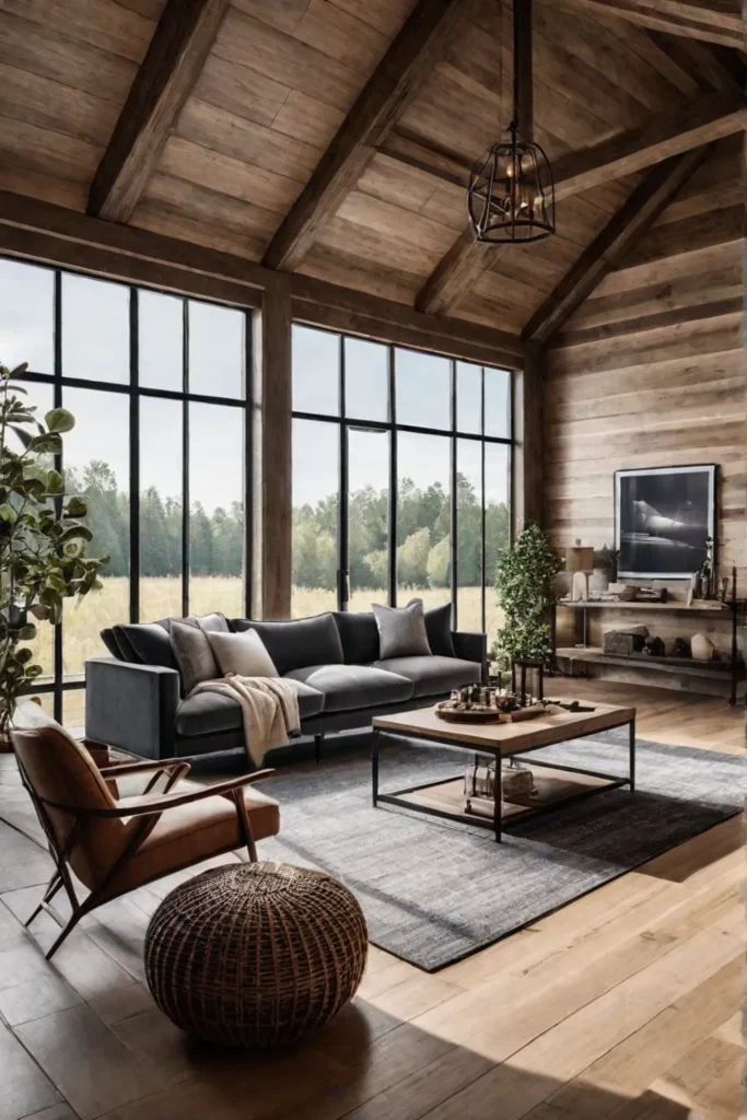 Modern farmhouse living room