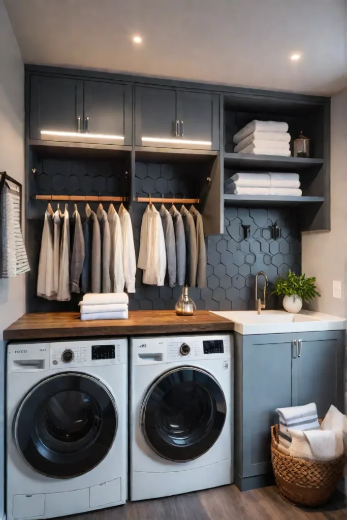 Modern condo laundry closet with allinone washer dryer