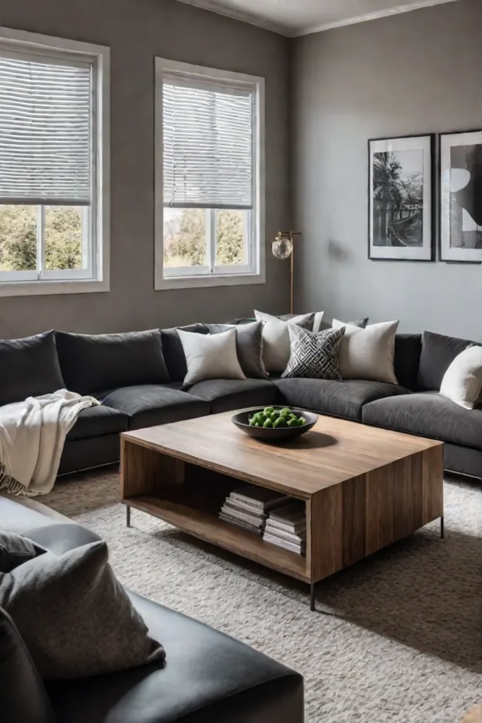 Sectional sofa as the centerpiece in a cozy living room filled with