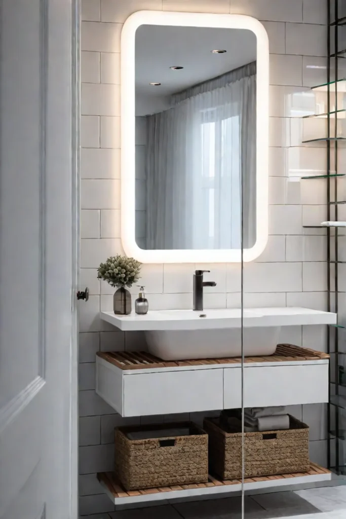 Small bathroom with a modern and minimalist design