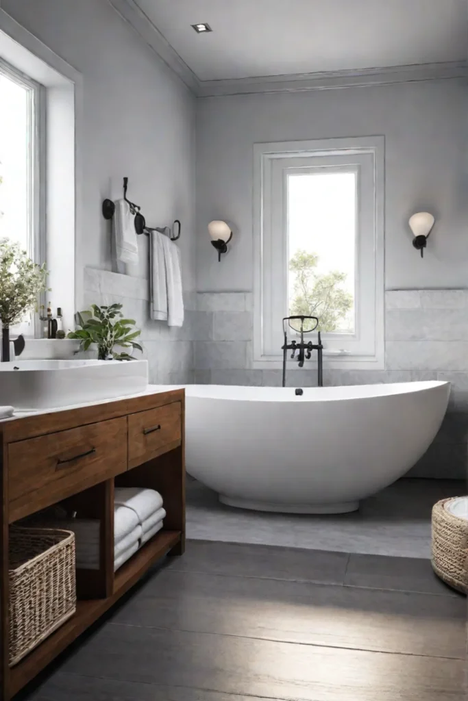 Small bathroom with cozy and inviting atmosphere