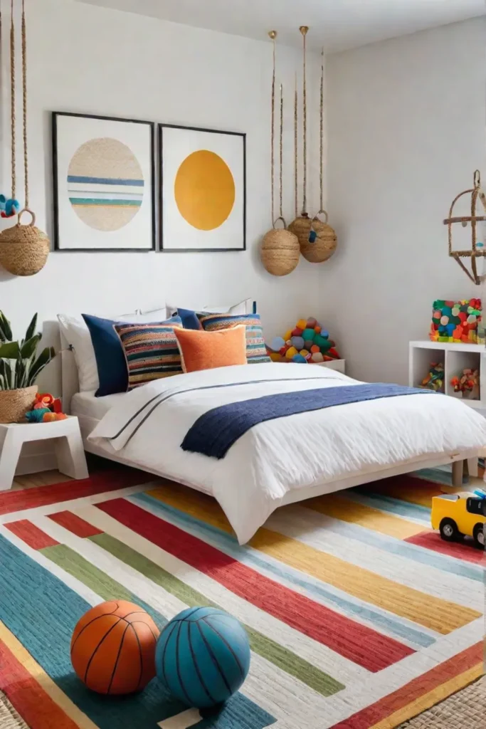 Creating a minimalist and joyful space for children with pops of color