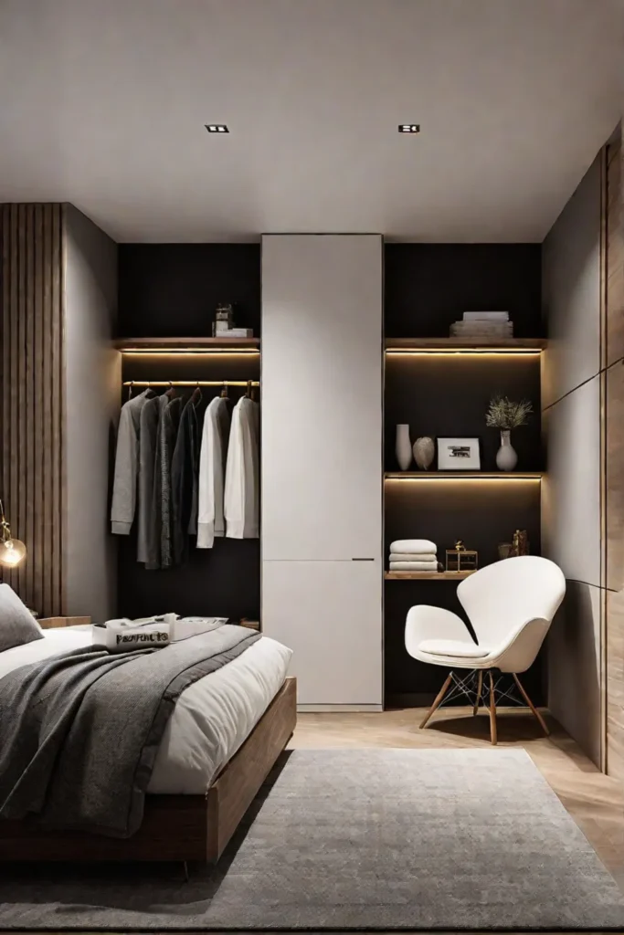 Decluttered bedroom with a focus on quality furniture and calming design