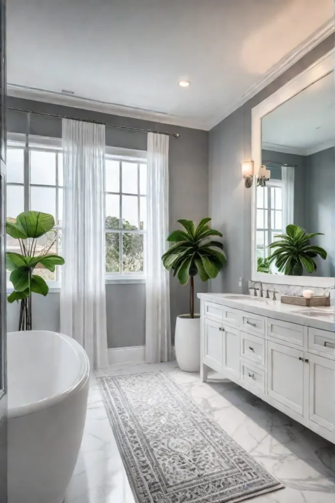 Elegant bathroom with shakerstyle cabinets