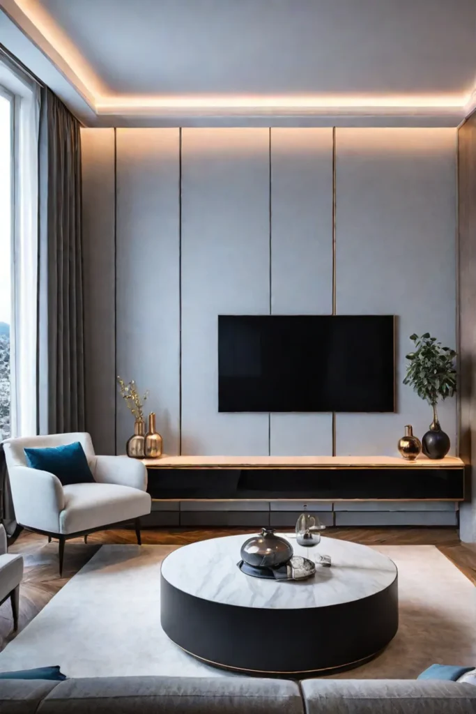 Interconnected systems and advanced technology shape the future of home decor in a modern living room