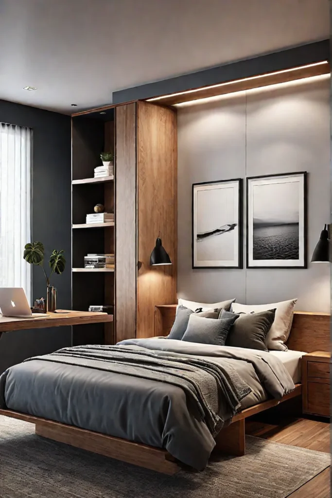 Maximizing space in a small bedroom with minimalist design and smart furniture choices