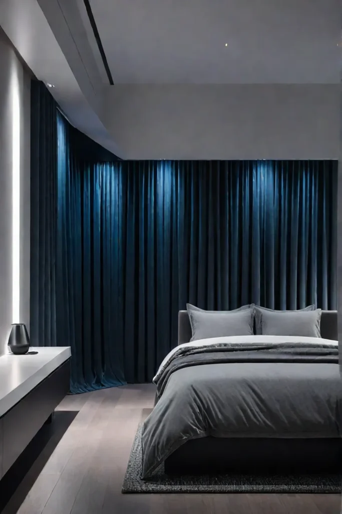 Minimalist bedroom prioritizing relaxation and quality sleep