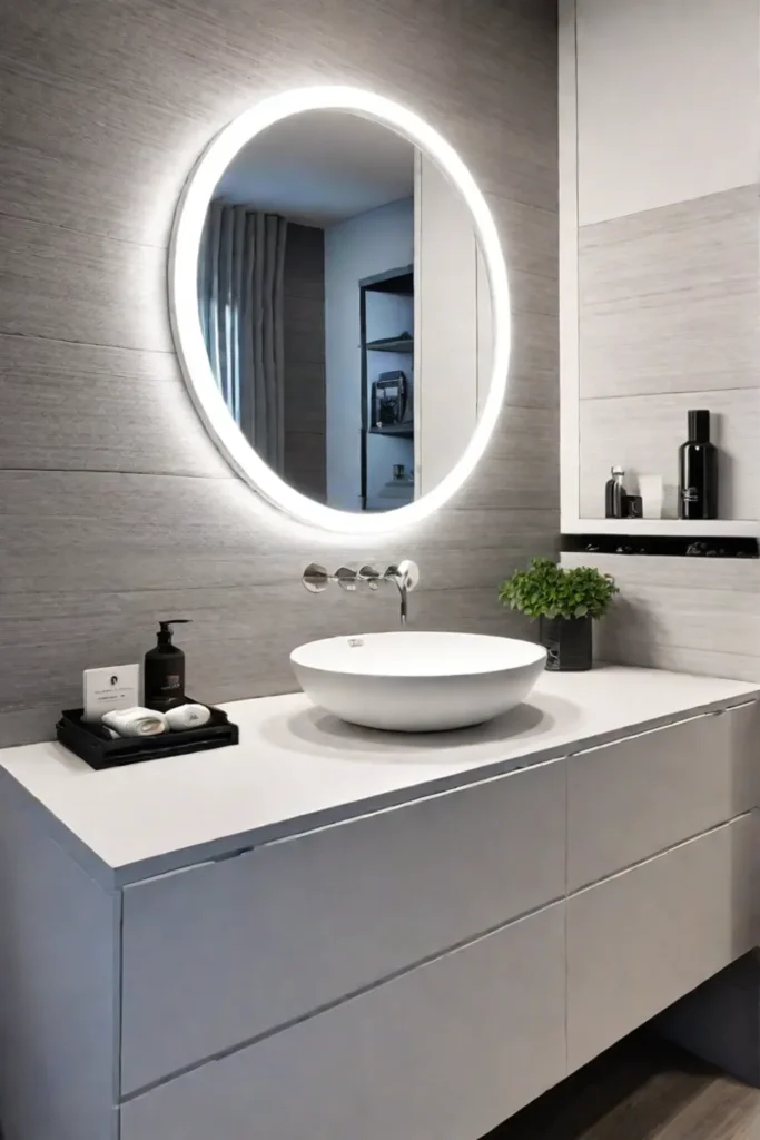 Organized and elegant bathroom vanity