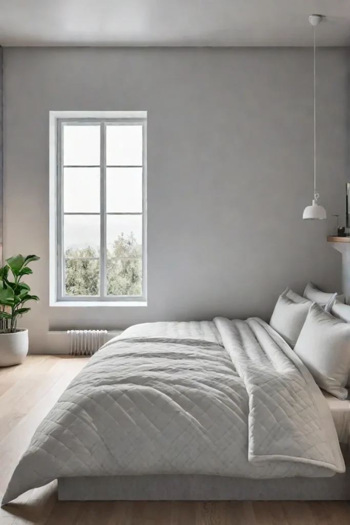 Serene bedroom with neutral colors and natural light 1