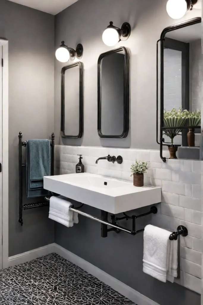 Small bathroom ideas with wallmounted accessories