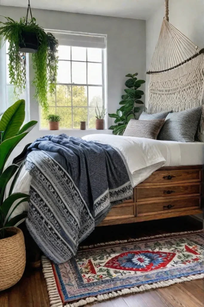 Small bedroom design with a focus on personal style and comfort