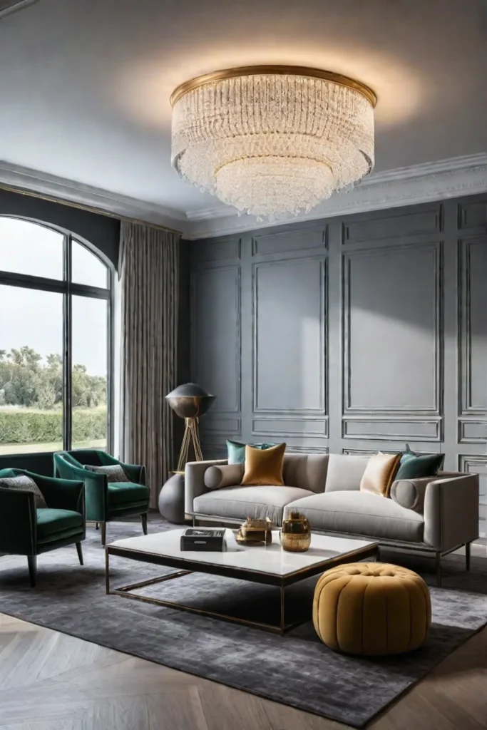 Sophisticated accent wall with elegant molding and subtle colors