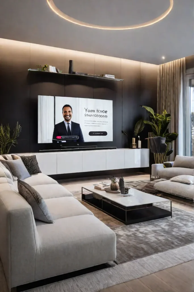 Voice recognition technology tailors the smart home environment in a personalized living room