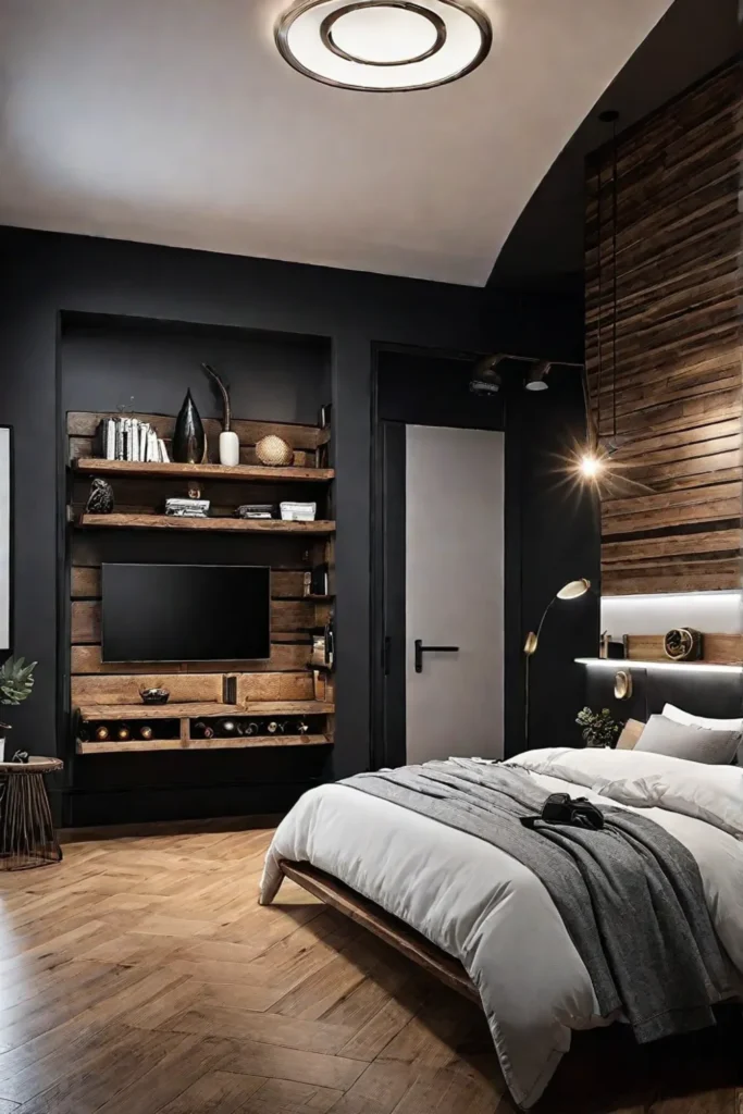 Blending style and functionality in a compact bedroom